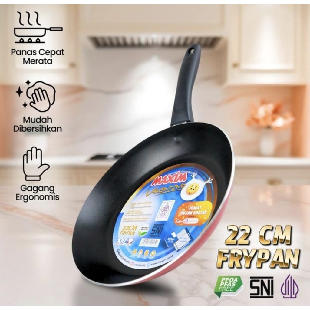 Teflon Maxim Valentino Anti Lengket Ukuran 22cm