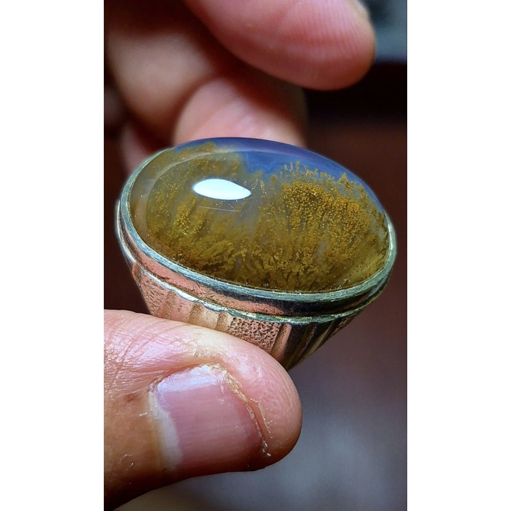 Natural batu akik serat cendana