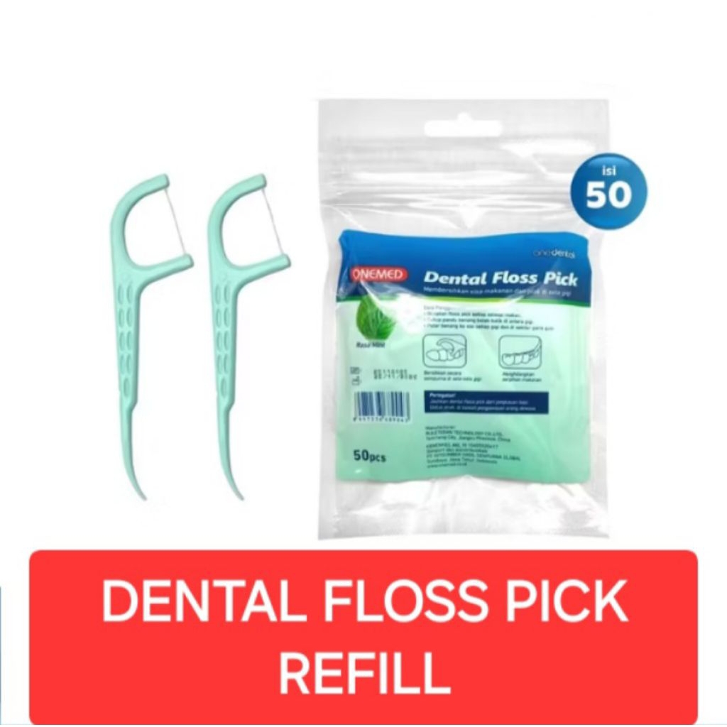 Refill Dental Floss Toothpick Benang Gigi 50 Pcs