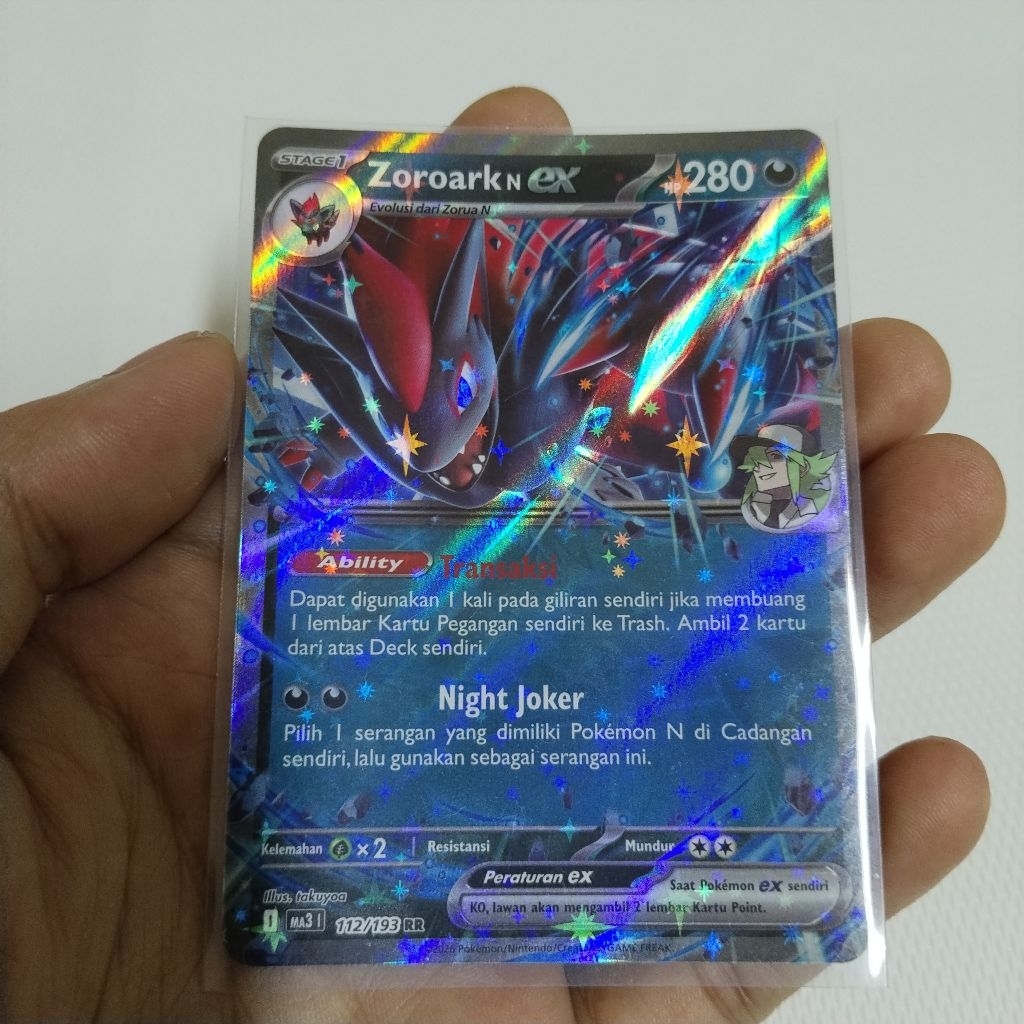 KARTU POKEMON ZOROARK N EX 112/193RR VERSI INDONESIA