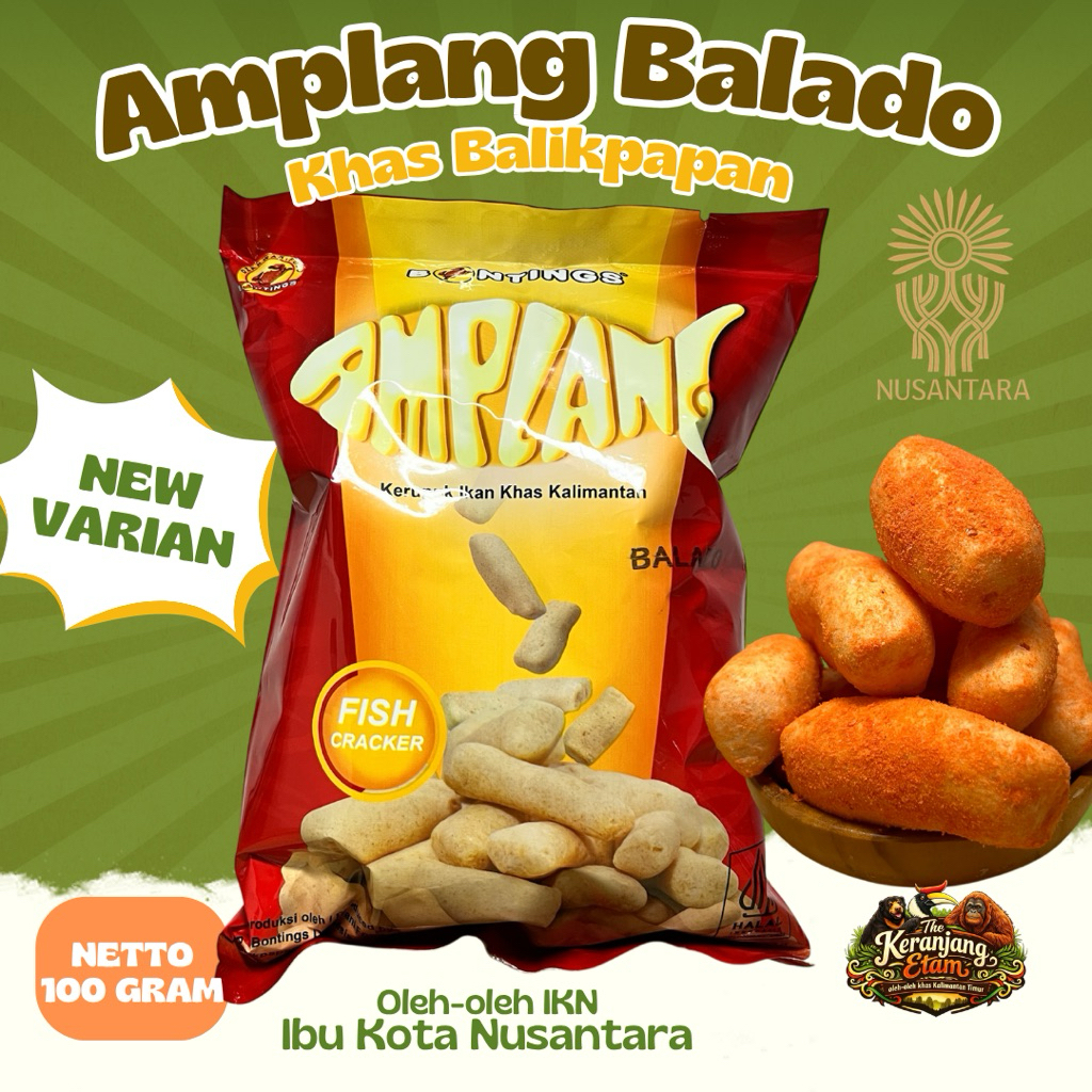 Amplang Balado Khas Balikpapan 100gr - Ikan Tenggiri Asli