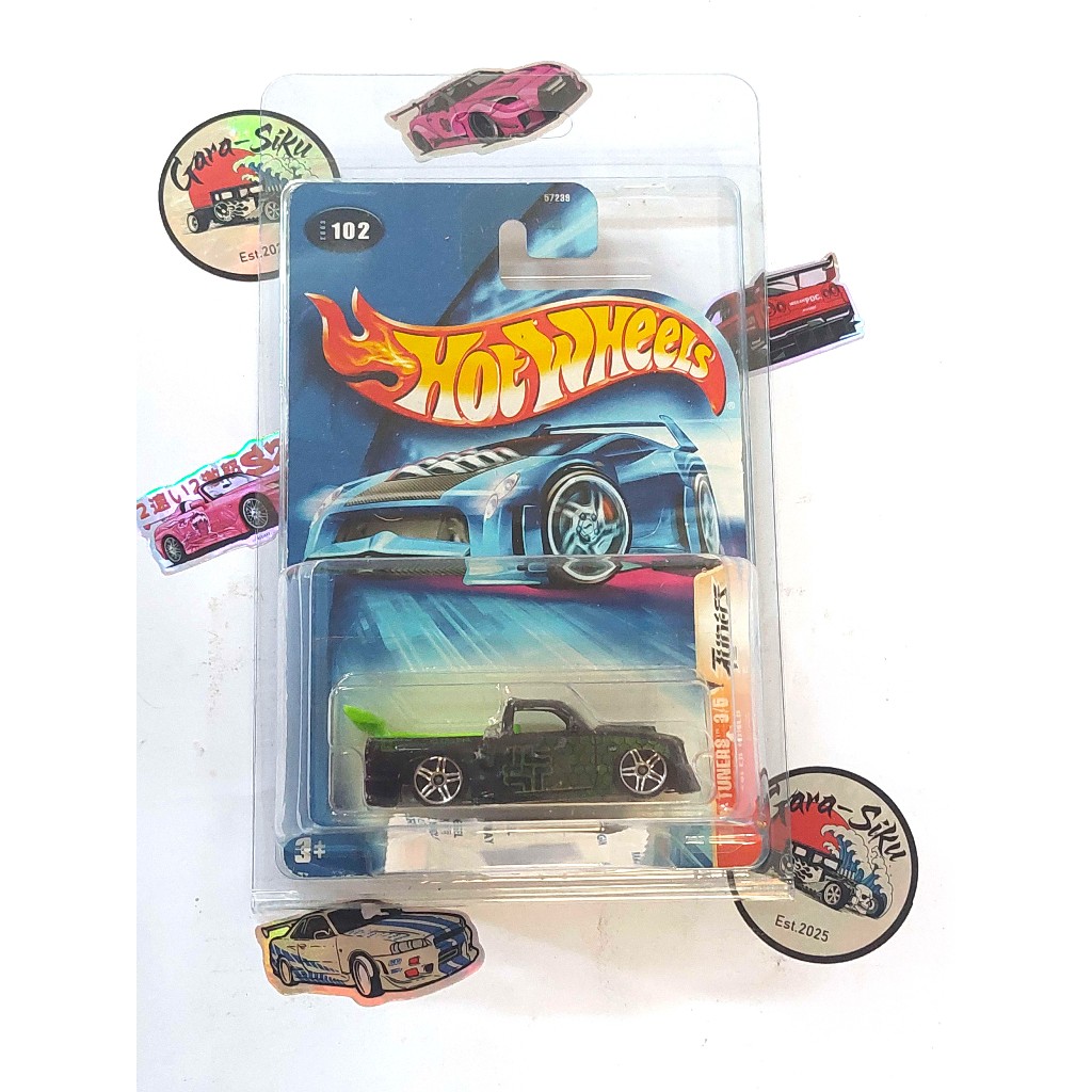HOT WHEELS BLUE CARD TECH TUNERS - SUPER TUNED 2003 RARE (CARD NOT MINT) FREE PROTEKTOR