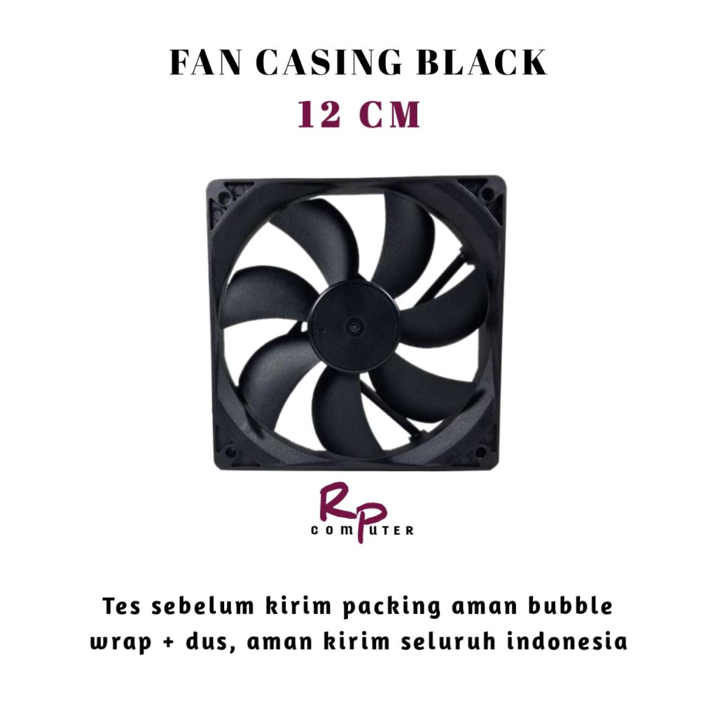 FAN CASING 12 CM BLACK / FAN CASING 12 CM HITAM