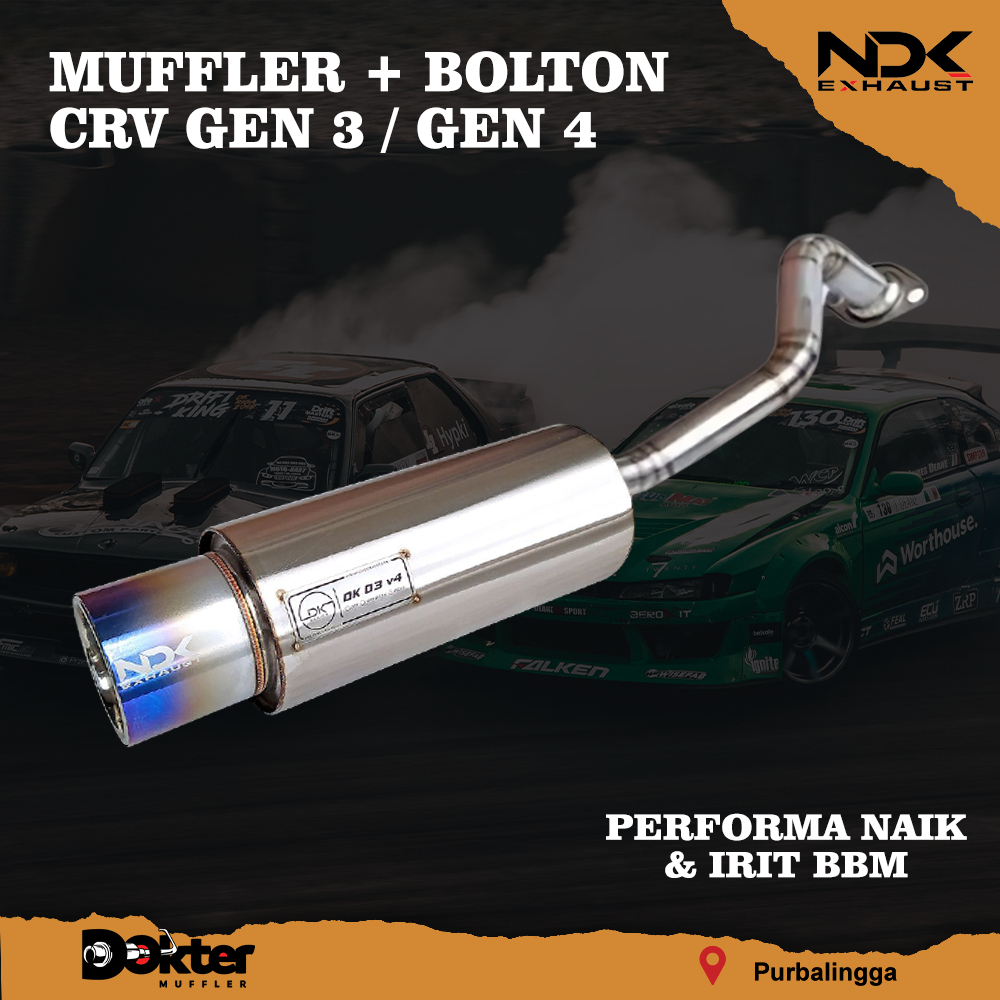 KNALPOT RACING MOBIL HONDA CRV BASS ADEM MUFFLER BOLTON NDK EXHAUST