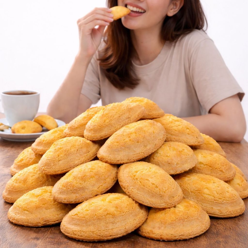 Bolu Kering Jadul 1kg – Kue Kering Kijing Manis Lembut Renyah, Snack Jadul Favorit Keluarga