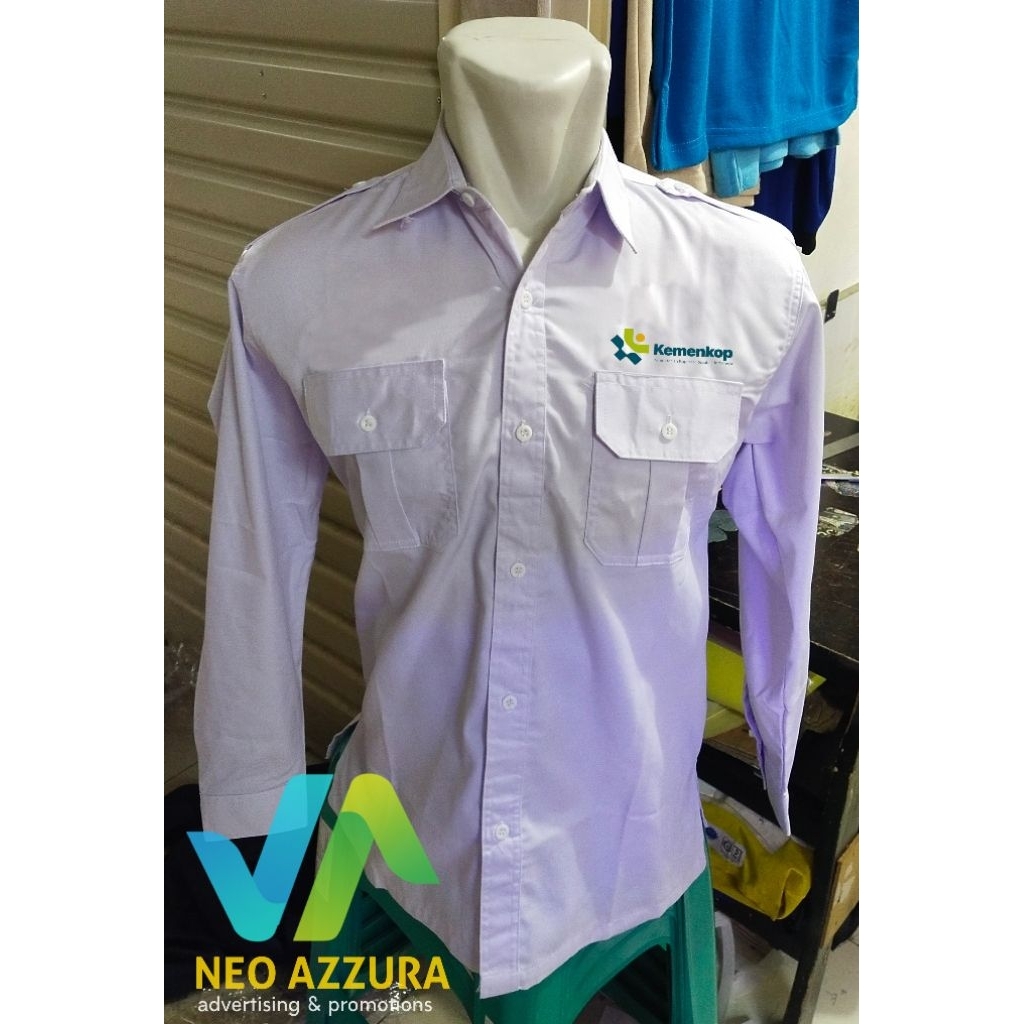 Kemeja KEMENKOP seragam kerja kementrian Koperasi pria/wanita | polos & formal