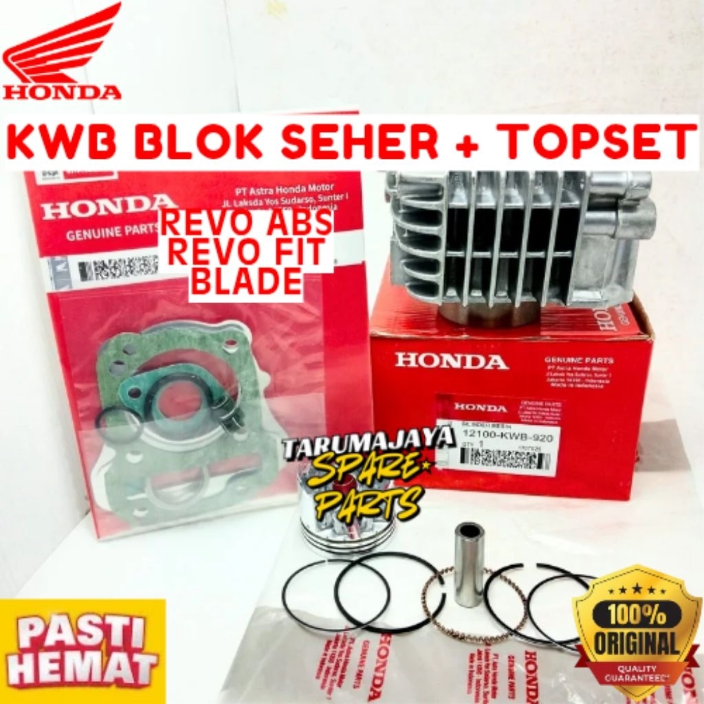 BLOK SEHER + TOPSET ORIGINAL HONDA KODE KWB BLOK SEHER + TOPSET BEAT KARBU, BLOK SEHER + TOPSET SCOO