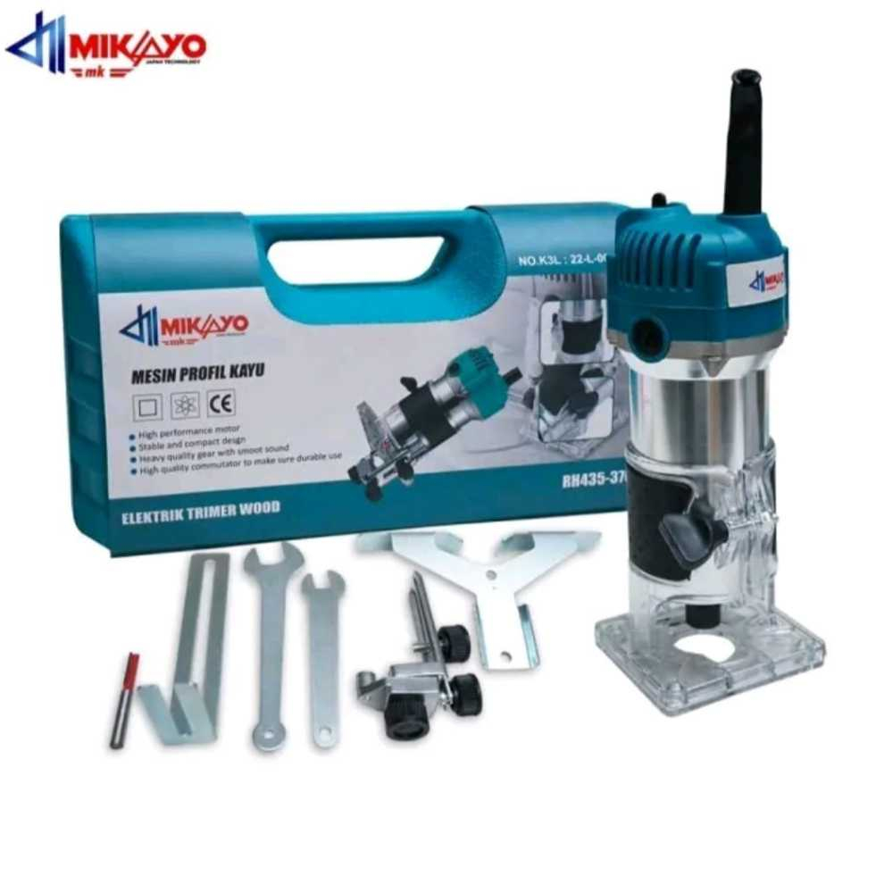 Mikayo Trimmer Wood Mesin Profil Kayu Original 710W 26000Rpm/Min Bergaransi Resmi Bisa COD Alat Prof