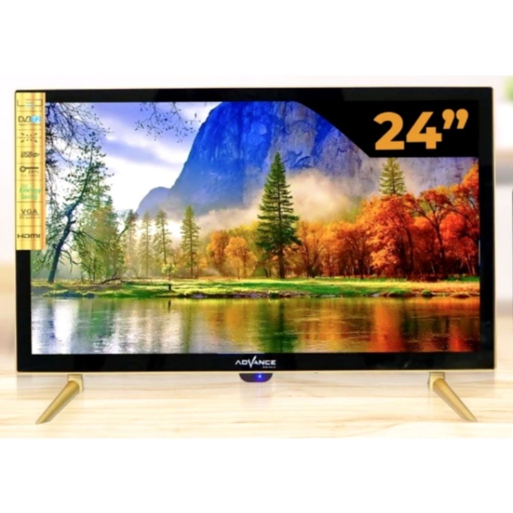ADVANCE LED 24 inch ADV-2402T TV Digital DVB-T2 Tanpa STB Double Glass HD Ready 24"
