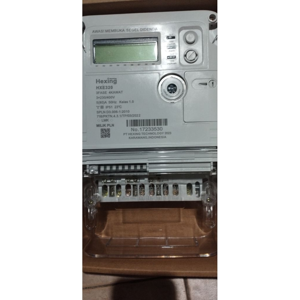 KWH METER HEXING HXE 320 3 PHASE 4 KAWAT 50(80)A