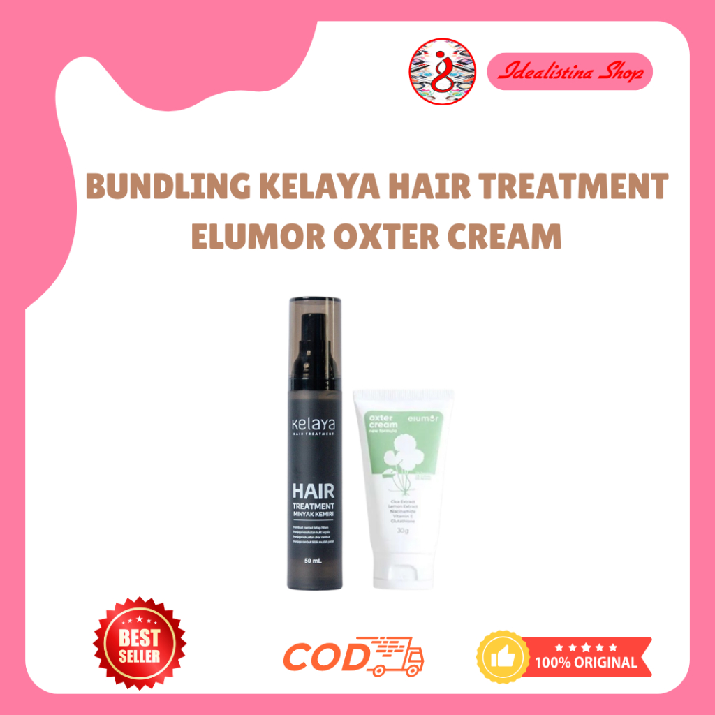 Kelaya Hair Treatment Kemiri 50ml + Elumor Oxter Cream 30g