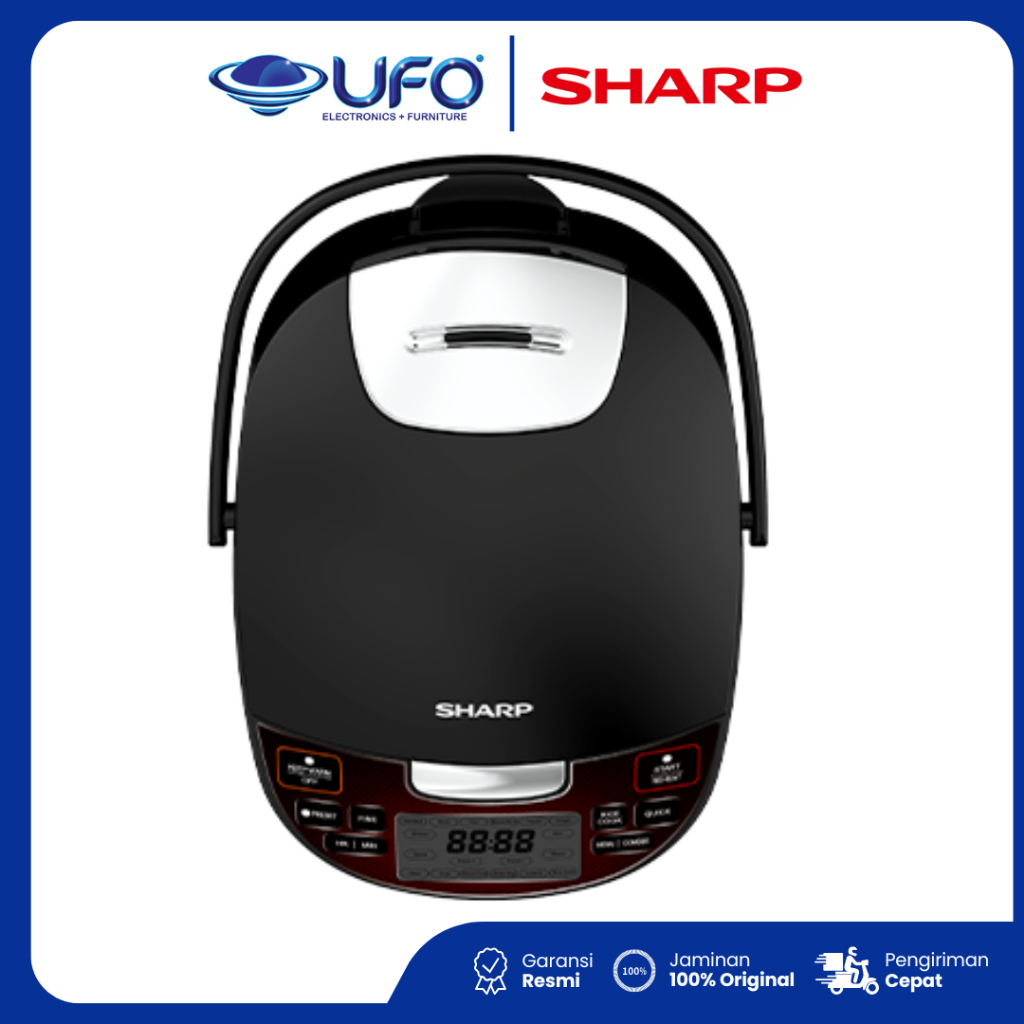 Sharp Rice Cooker KSDW18BK 12 in 1 Digital Rice Cooker 1.8 Liter