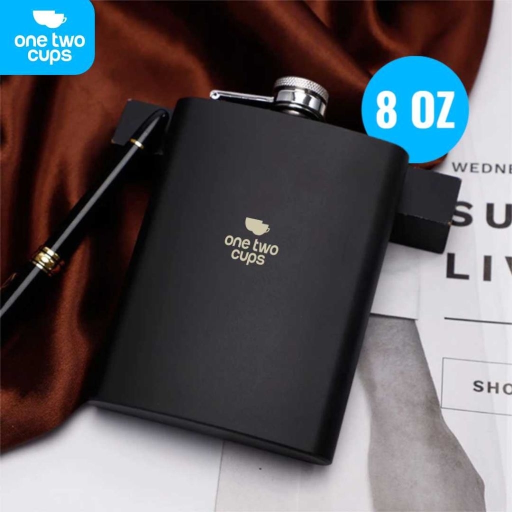 BENJF Botol Hip Flask Stainless Steel 304 Retro Elegan Warna Hitam – Kapasitas 6 Oz / 8 Oz dengan Tu