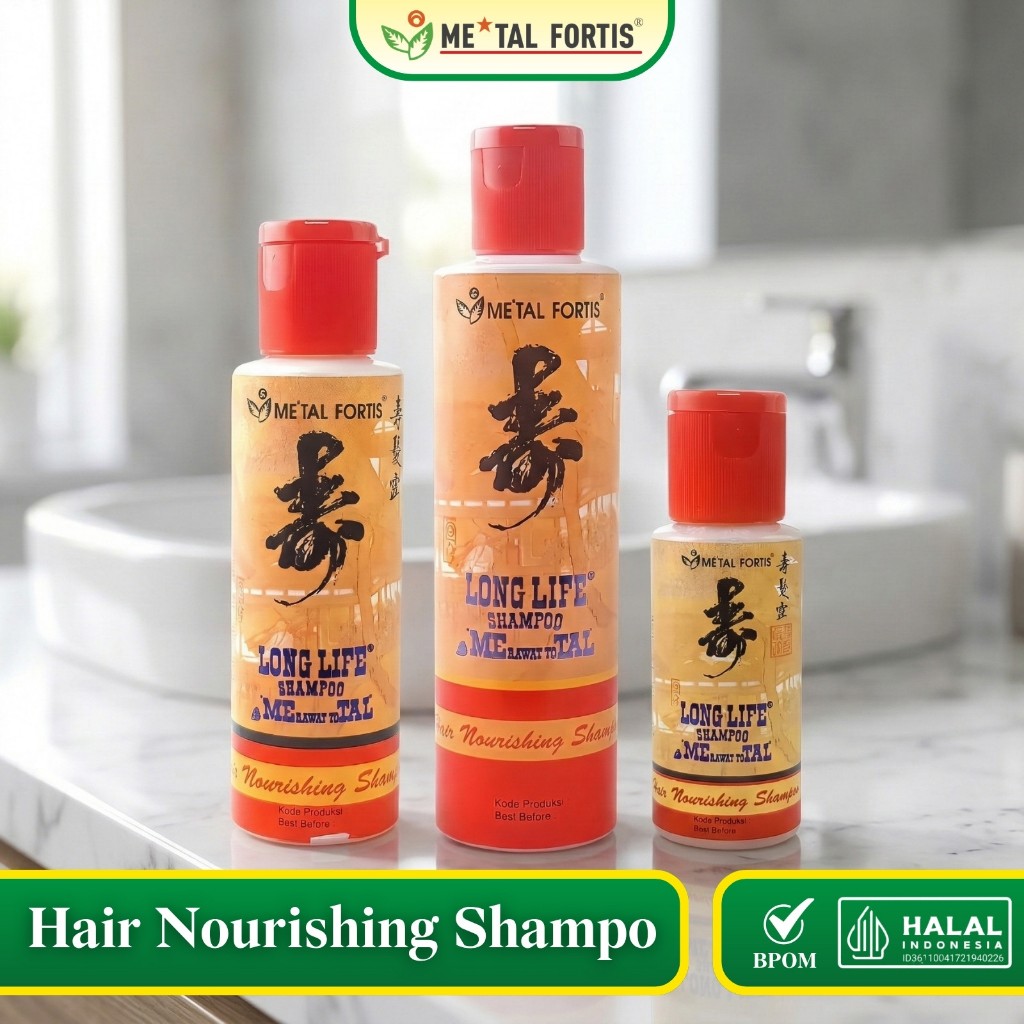 METAL FORTIS Shampo Metal 200 / 100 / 60 ML Hair Nourishing Long Life Shampoo Pembersih Dan Penumbuh