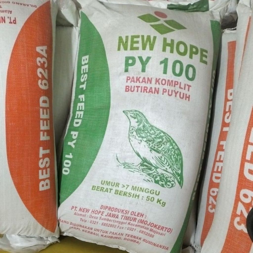 New Hope PY100 Pakan Komplit Puyuh Petelur 5O Kg