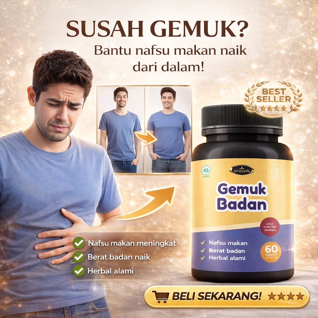 Kapsul Obat Gemuk binasyifa Penggemuk Badan Ampuh Permanen 100% Asli Original BPOM