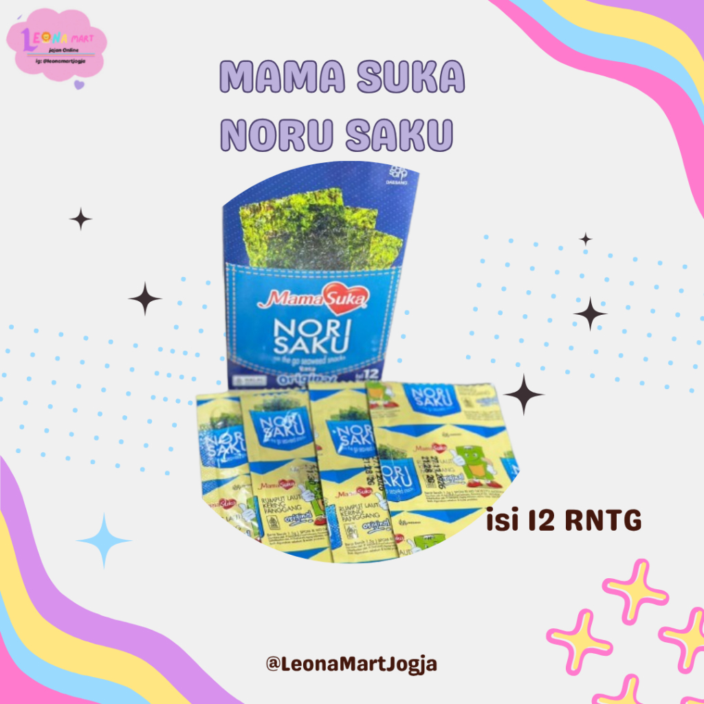 MamaSuka Nori Saku Rumput Laut Kering Panggang Original Box Mamasuka Halal