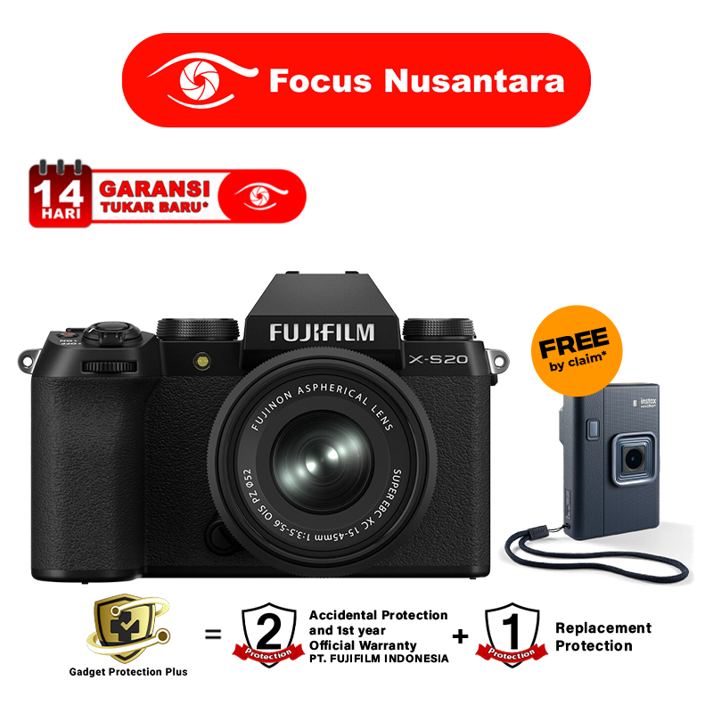 Fujifilm XS20 X-20 Fuji X-S20 Body Only / Kit 15-45mm / Kit 18-55mm Kamera Mirrorless Garansi Resmi