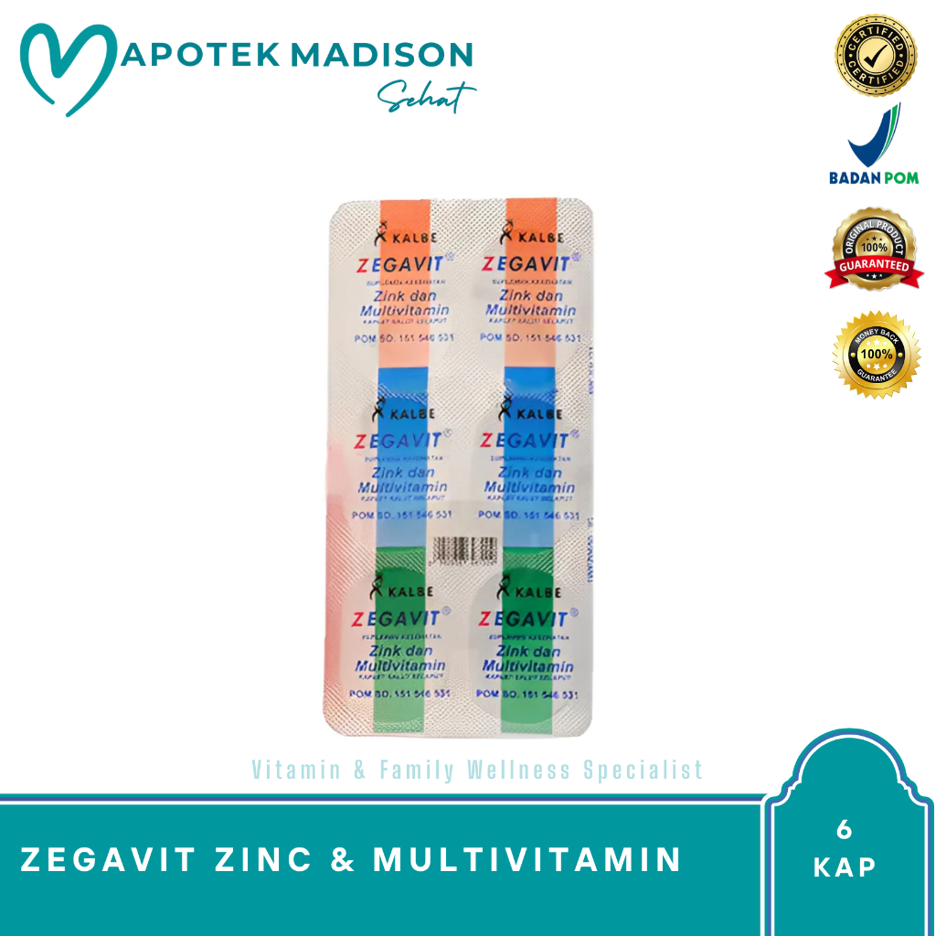 Zegavit Zinc & Multivitamin 6 Kaplet