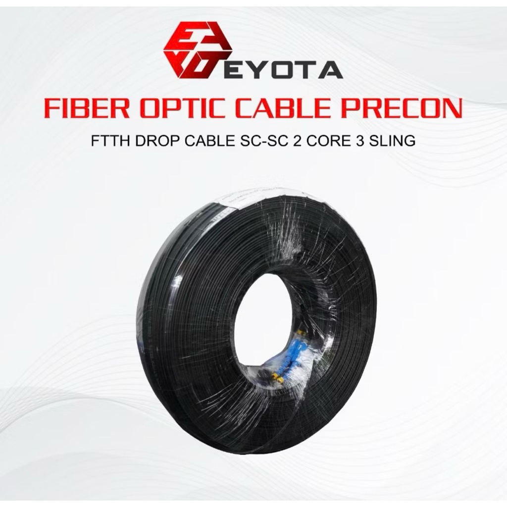 EYOTA KABEL FIBER OPTIK PRECON 2 CORE 3 SLING 200METER 200 M