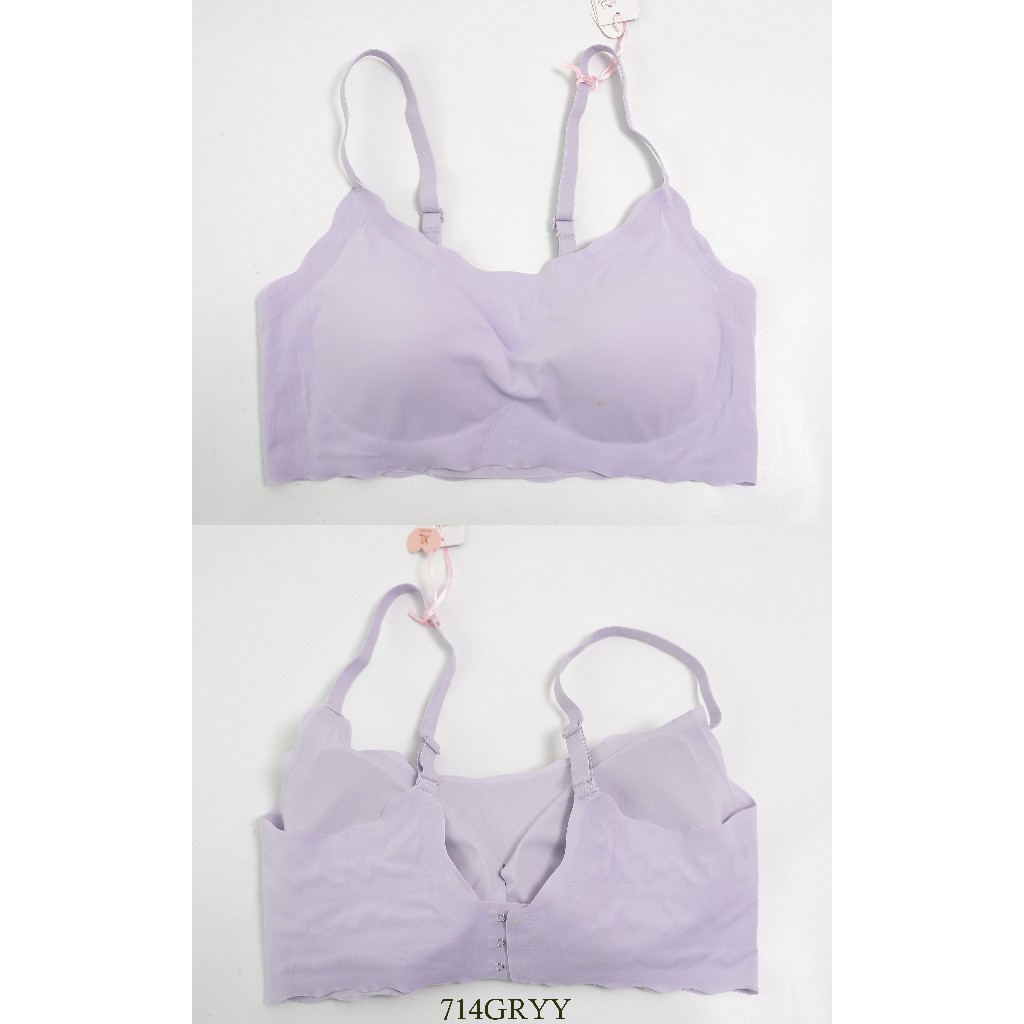Bra  Wanita Tanpa Kawat Busa Tipis Young Hearts Seamless  Full Cup Motif Polos Pakaian Dalam Underwe