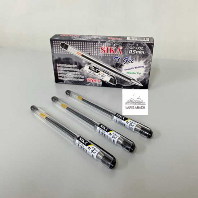 Pen Gel Sika GP-002 0.5mm Pulpen Gel Hitam BUKAN KENKO
