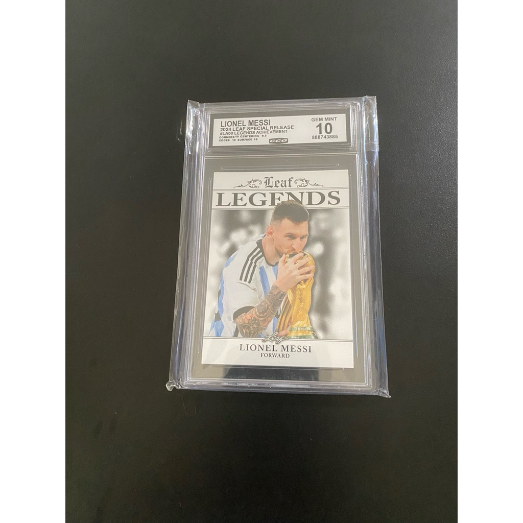 2024 Leaf Special Release Legends Achievement Lionel Messi World Cup 2022 Champions CCG 10