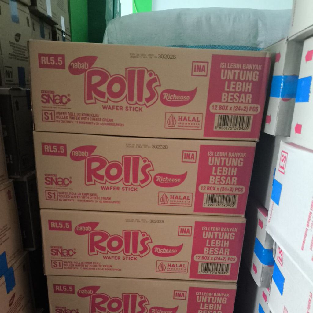 1 dus nabati rolls isi 12 box x 24 + 2 pcs