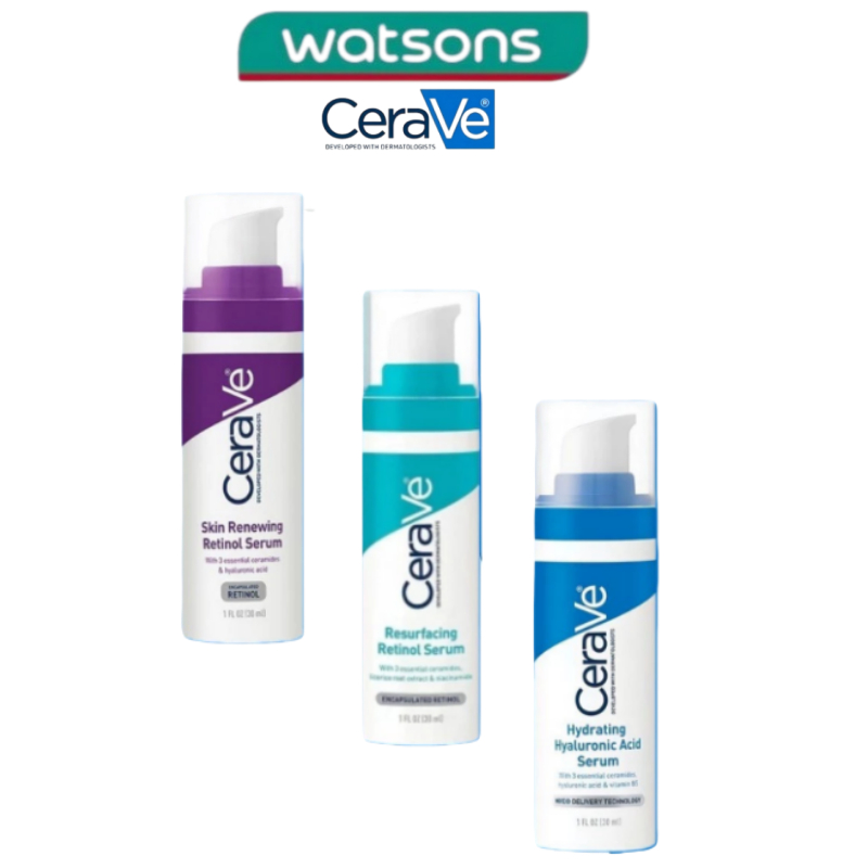 CeraVe Serum 30ML-CeraVe Skin Renewing Retinol Serum- CeraVe Resurfacing Retinol Serum-Cerave Hydrat