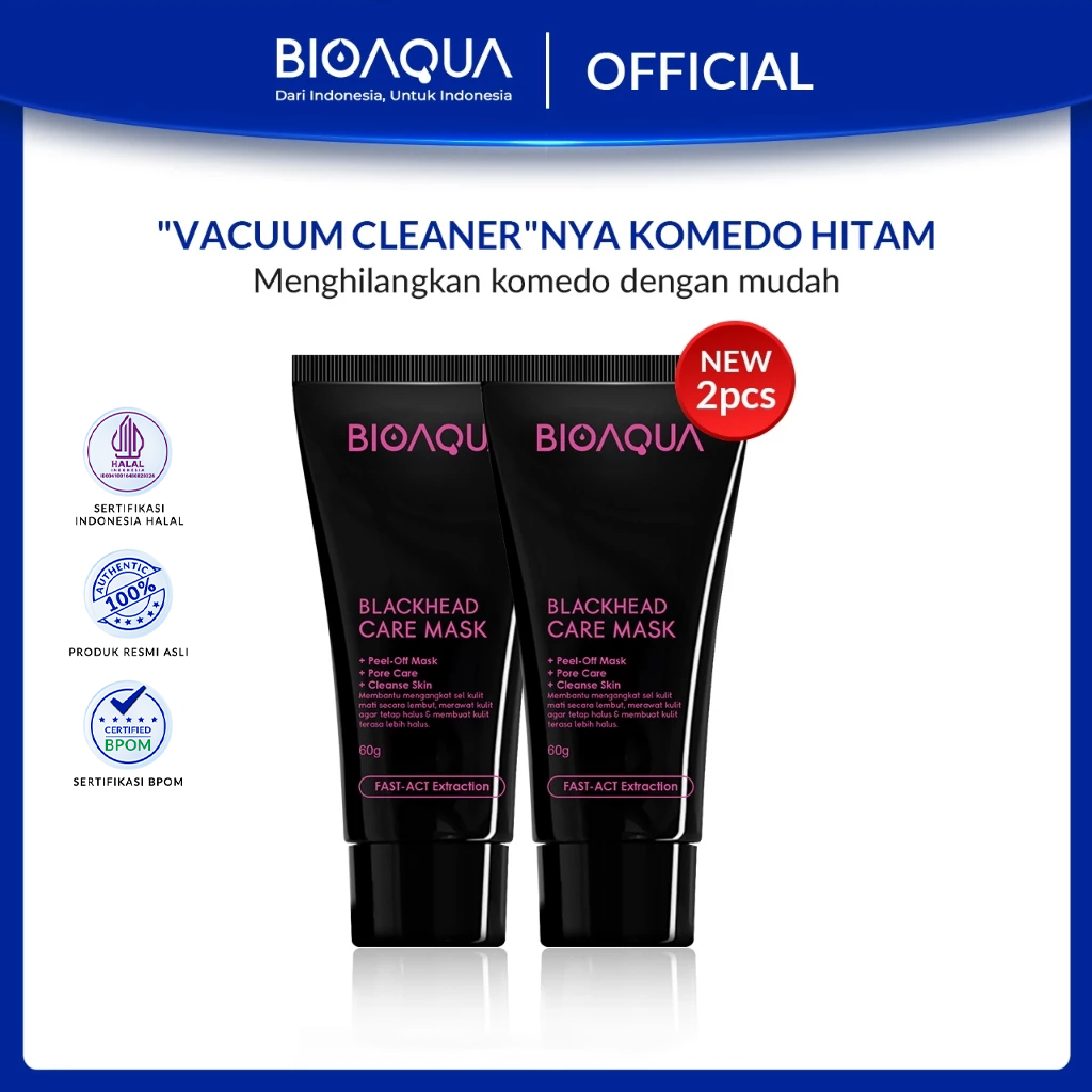 BIOAQUA Blackhead Remover Mask Peel Off Mask Masker Wajah 60g Hidung Pembersih Komedo Masker Komedo 