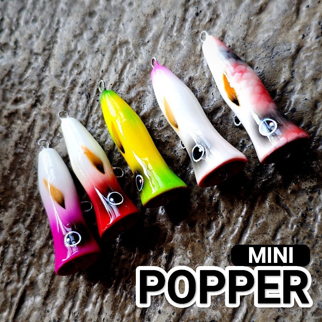 MINI POPPER HANDMADE umpan casting hampala kakap putih