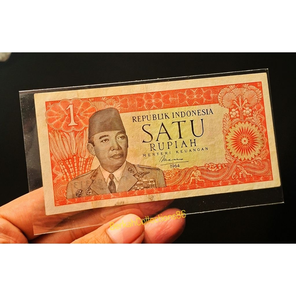 uang kuno 1 rupiah sukarno tahun 1964