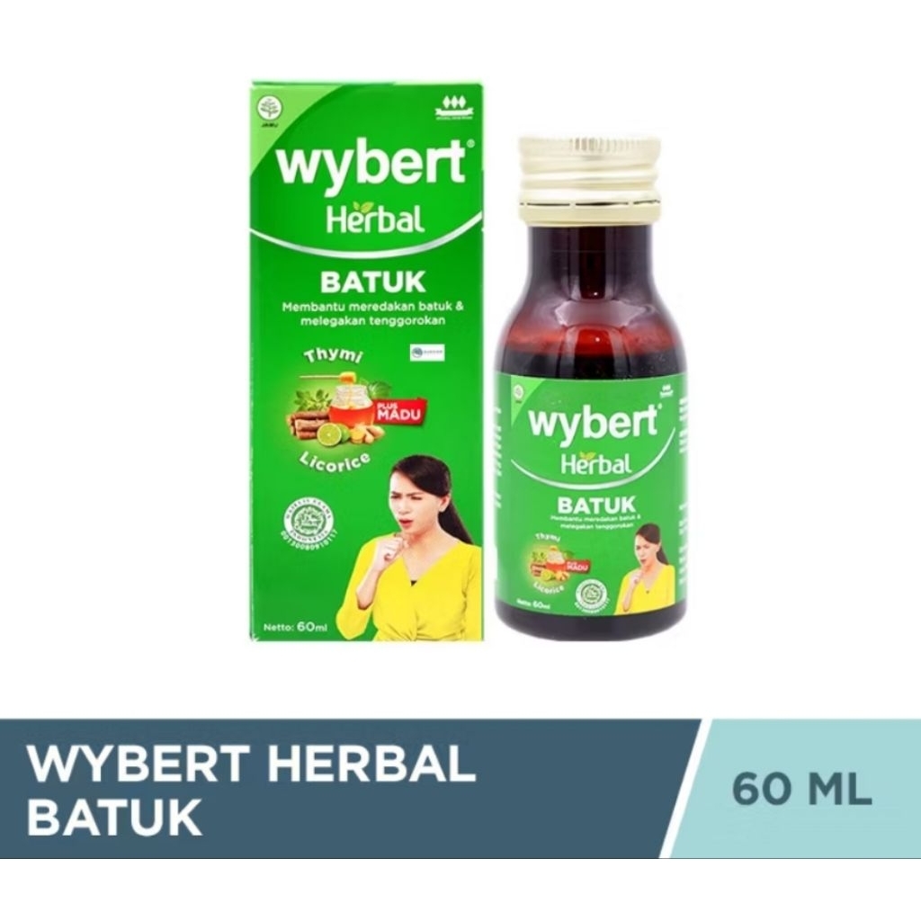 wybert herbal Syrup batuk untuk melegakan tenggorokan mengencerkan dahak aman untuk ibu hamil