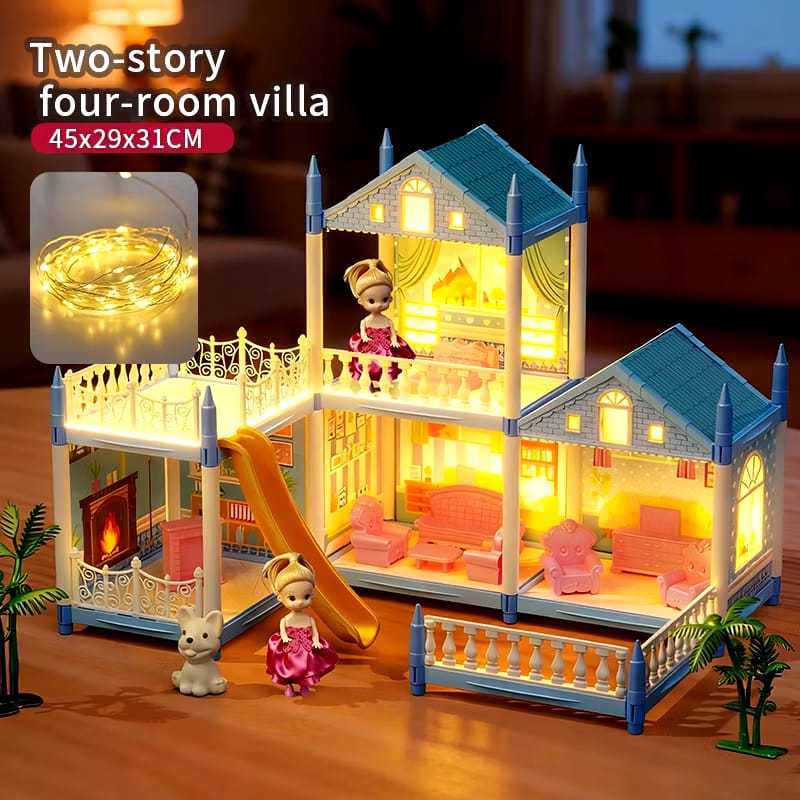 Promo Build A Castle Diy Rumah Rumahan Boneka Besar Lampu Mainan Rumah Boneka Besar Untuk Anak
