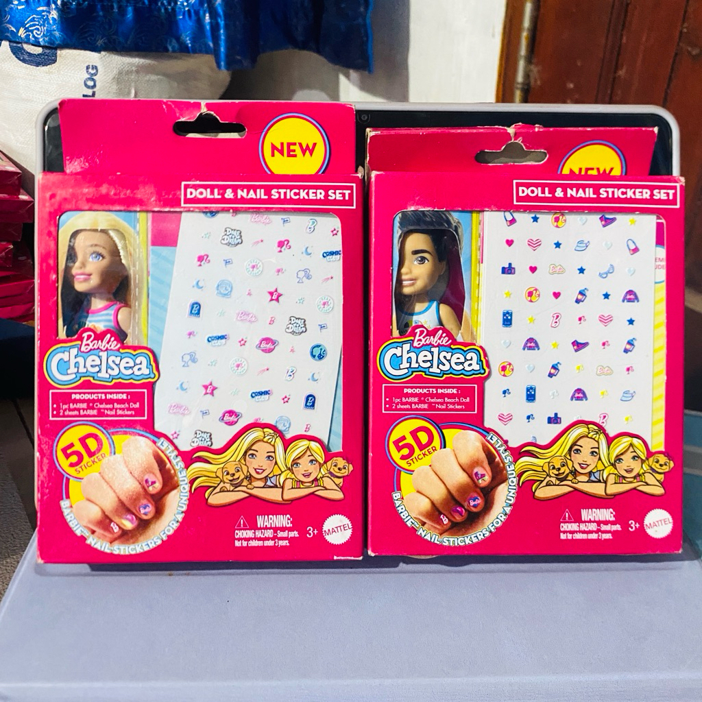Barbie Chelsea Doll & Nail Sticker Set