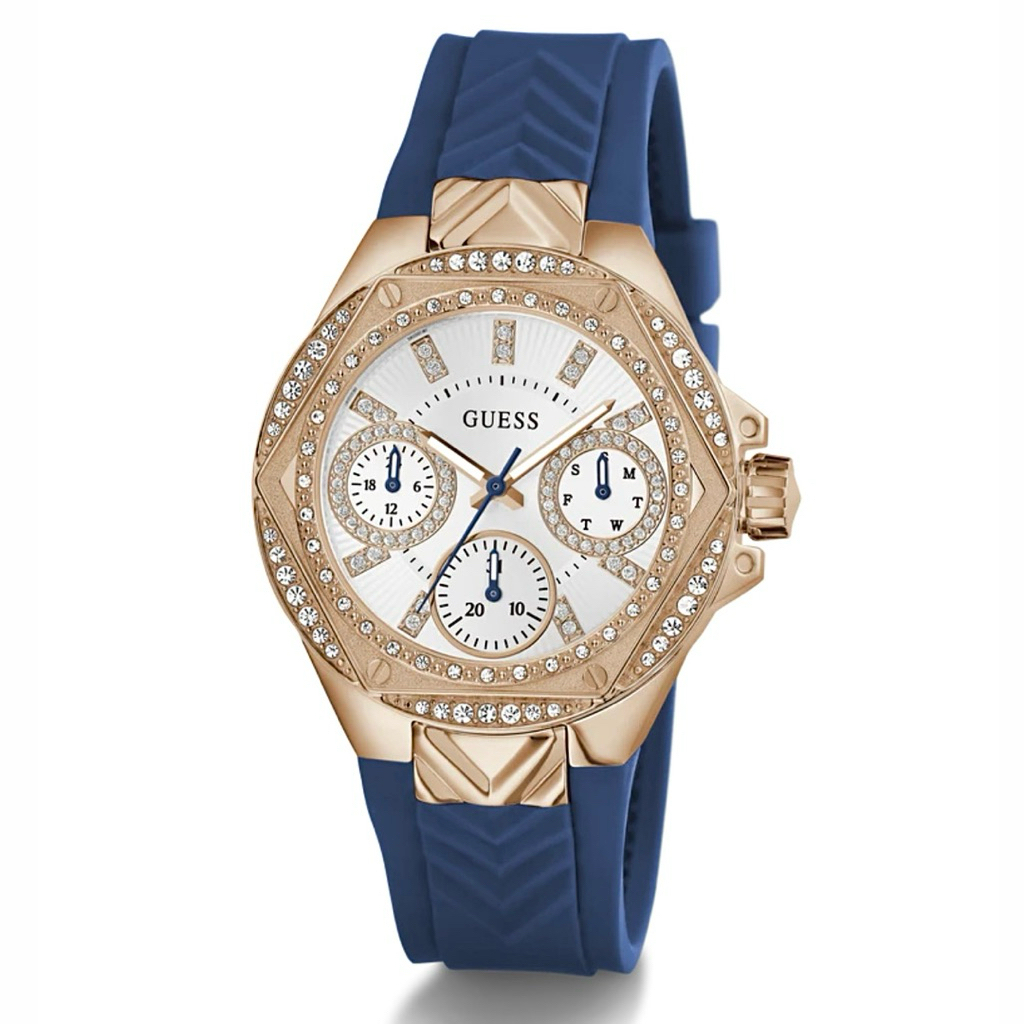 Jam Tangan Wanita Guess Envy Blue Strap Rubber