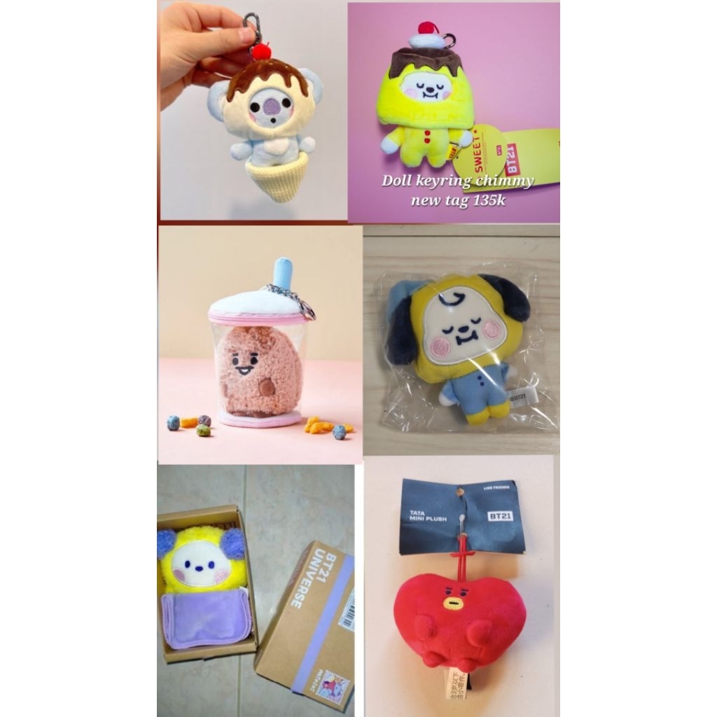 Boneka dan keyring doll BTS BT21 Official
