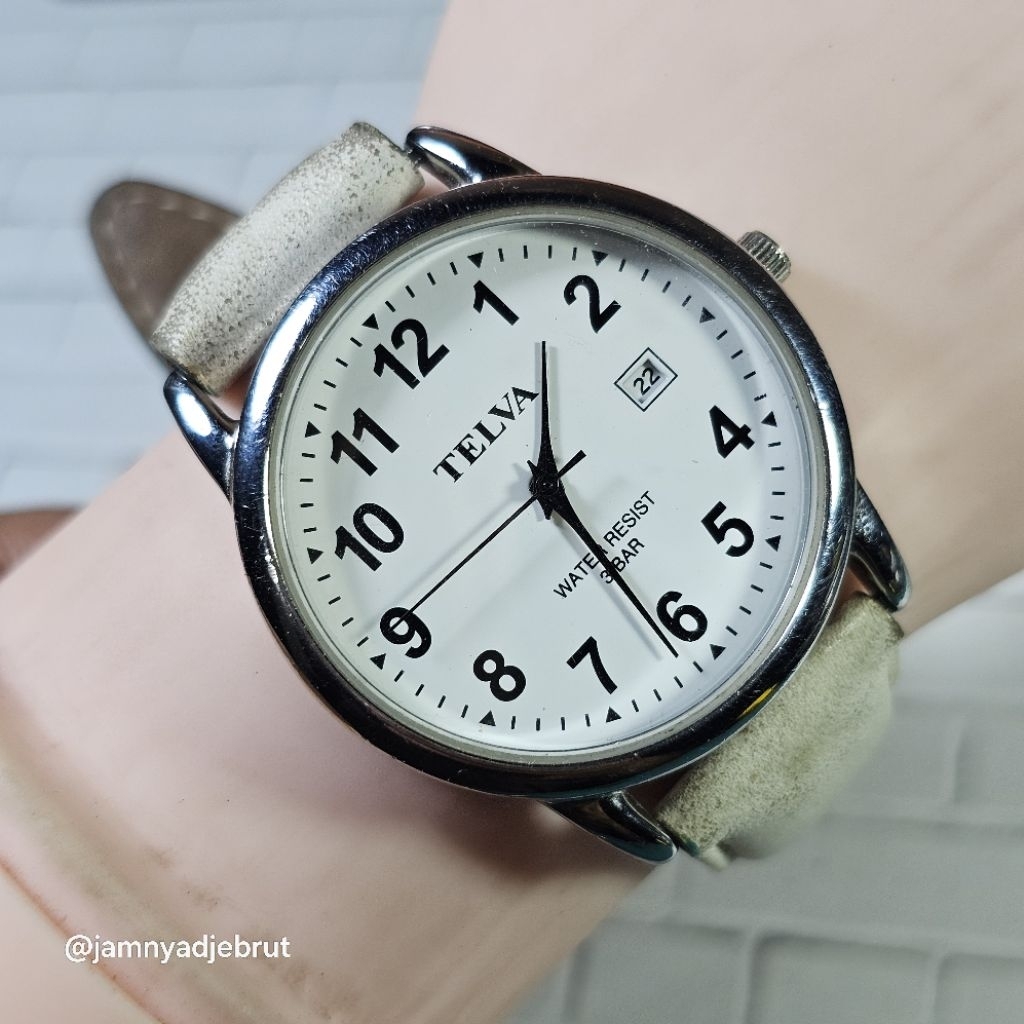 Jam Telva MOD Case Timex Silver White Bekas