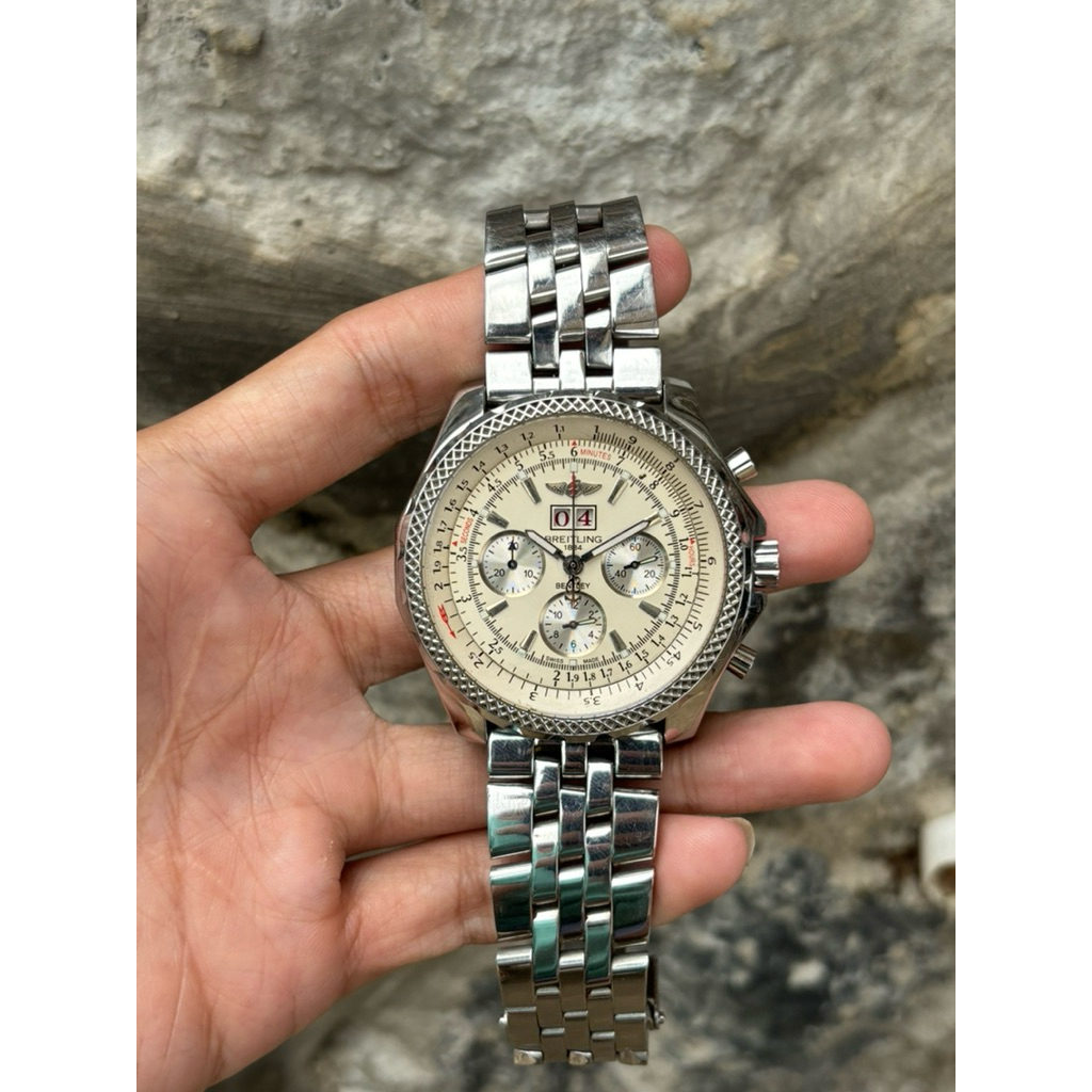 Jam tangan pria brietling for bentley automatic chronograph system 7750