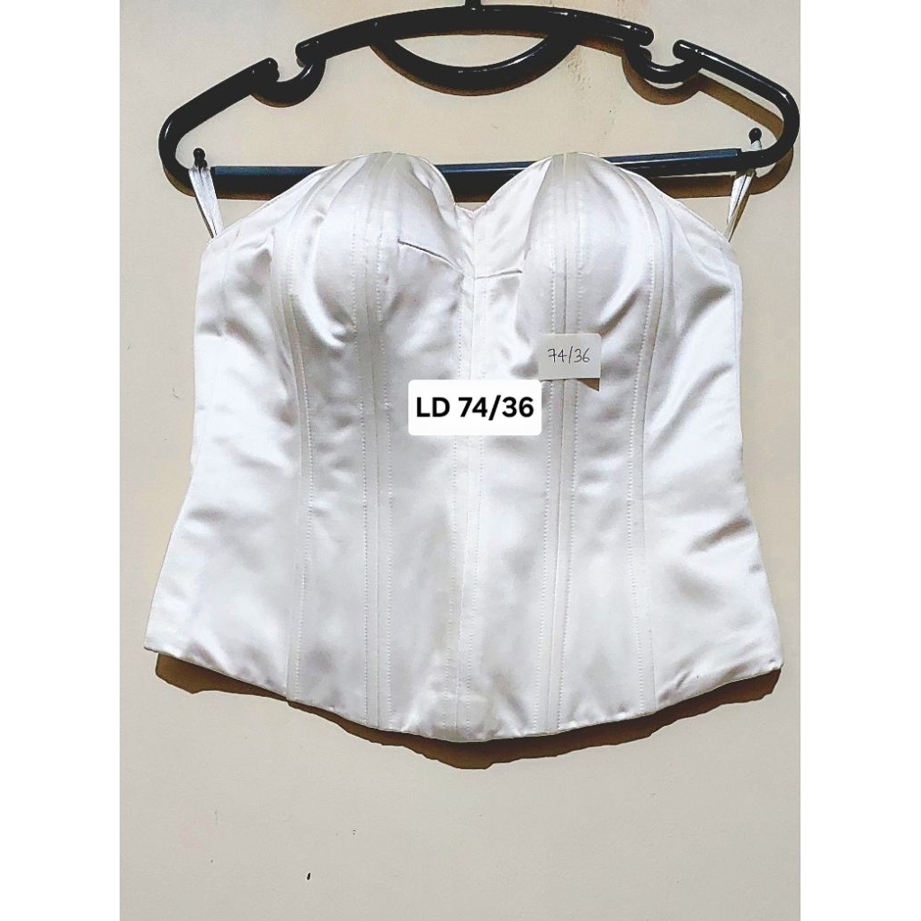 Bustier kebaya wanita warna putih