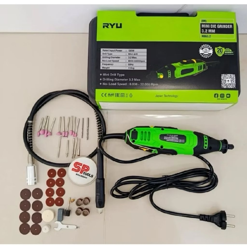MESIN Bor mini die Grinder ryu / gerinda mini ryu rdg32