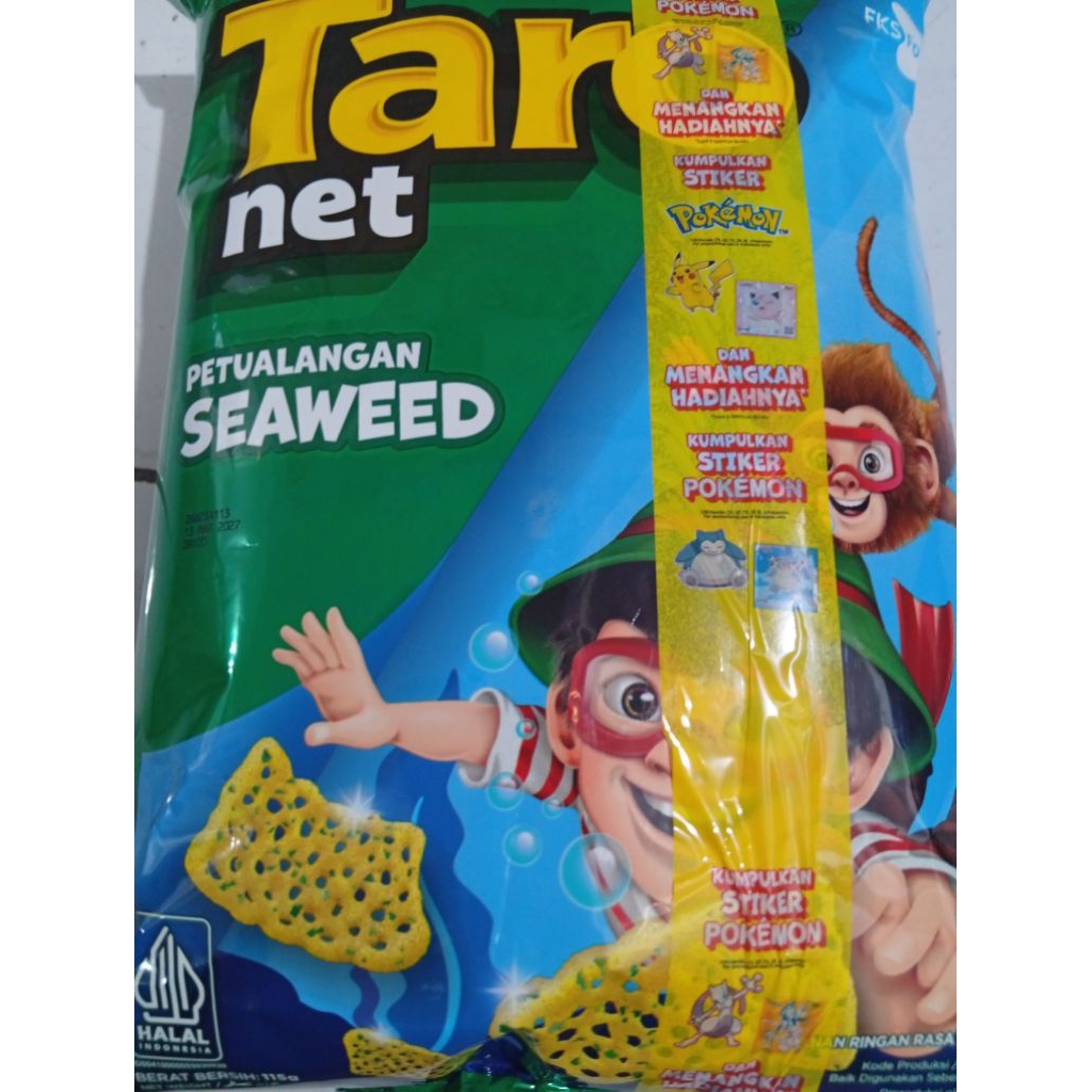 snack taro net seaweed jumbo 115 gram