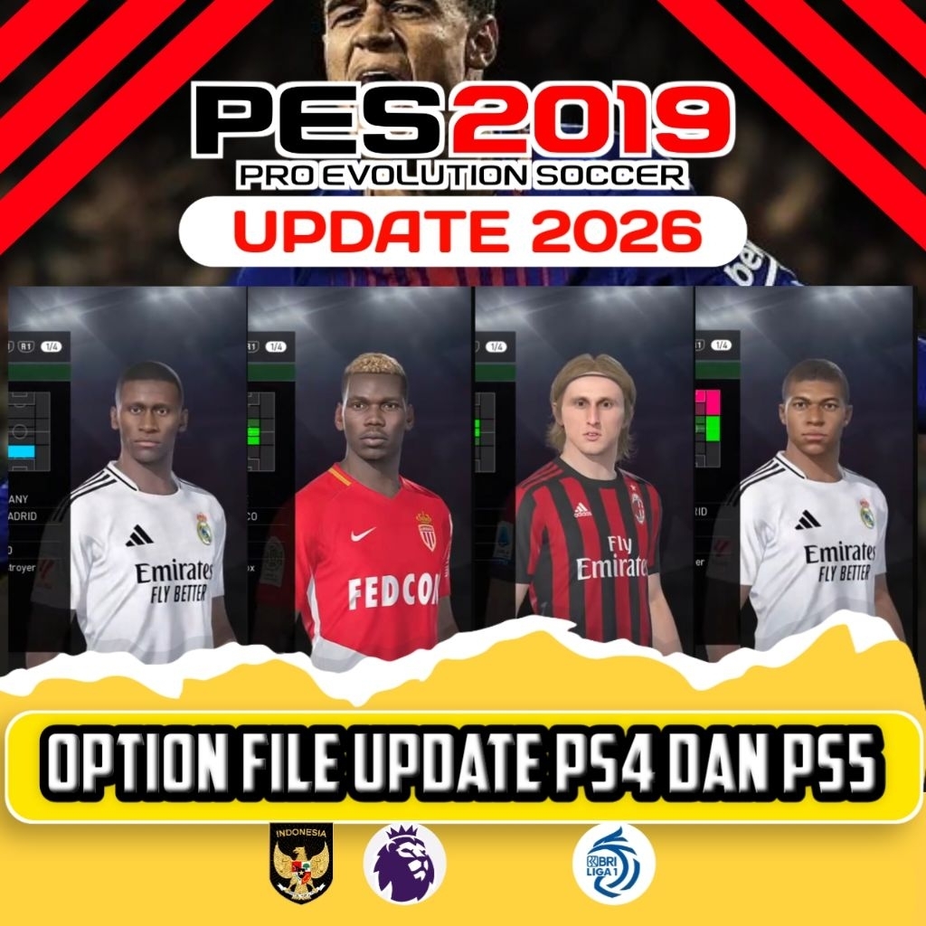 OPTION FILE PATCH PES 2019 UPDATE 2026 PS 4 DAN PS 5 ORIGINAL