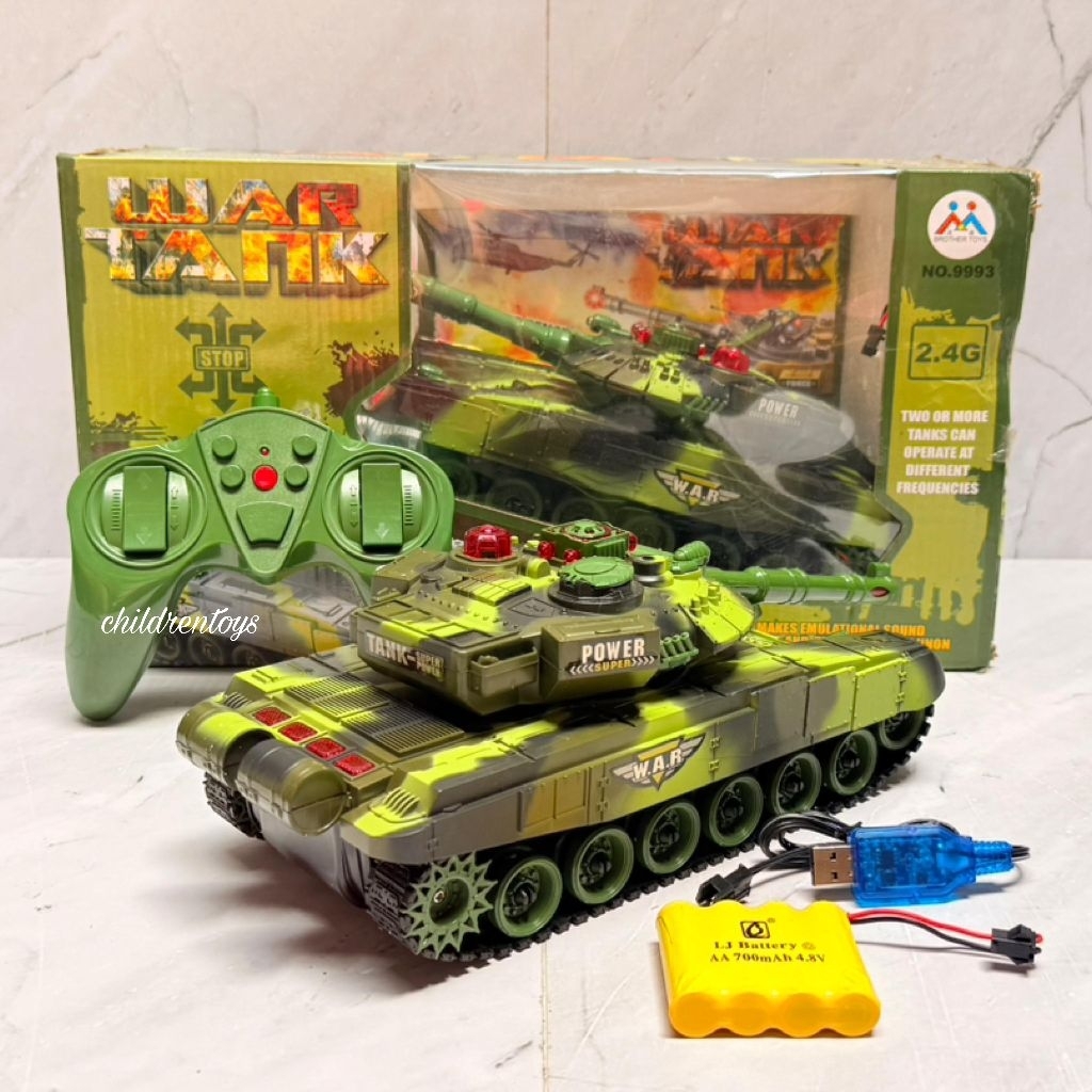 Mainan Mobil War Tank Remote Control / Tank Rc Besar (EDJ)