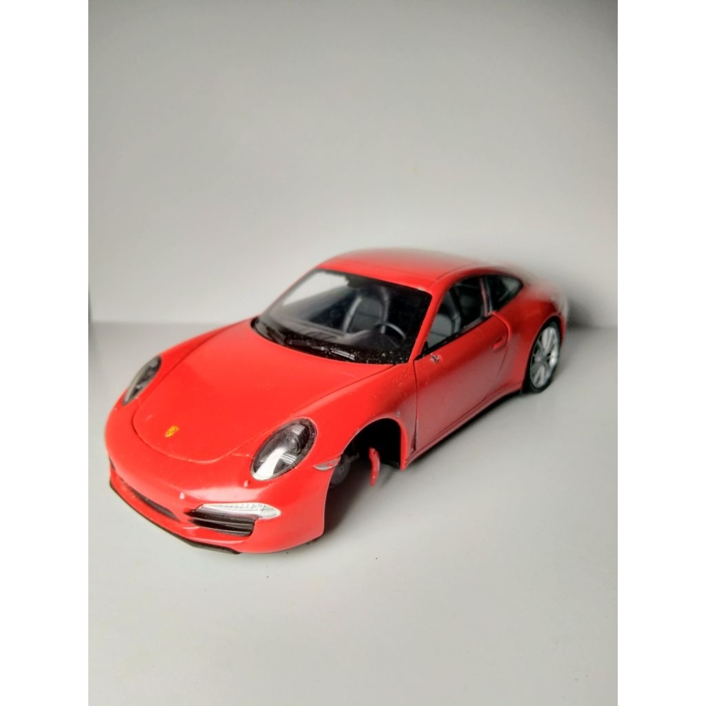 Diecast Welly Porsche 911 Carrera 1/24 Bekas Junk Second