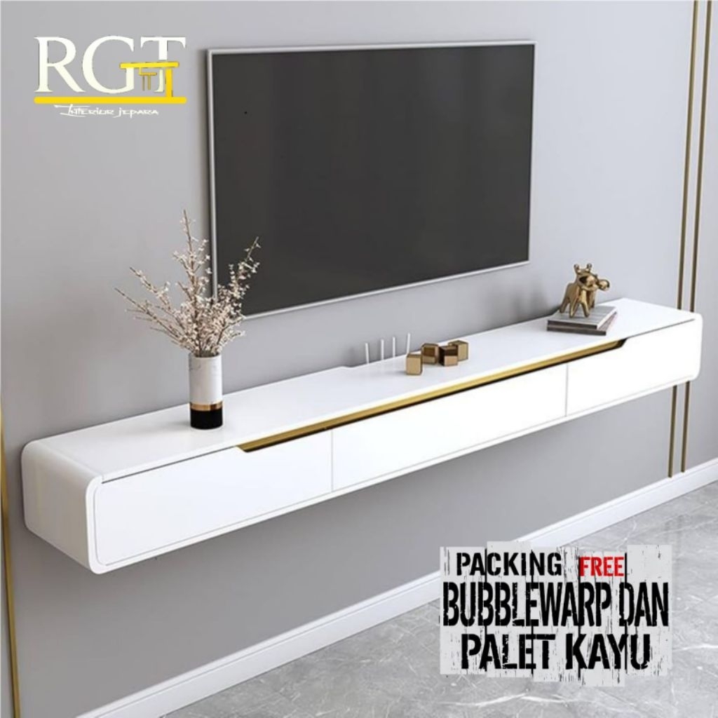 Meja TV Dinding Minimalis Modern   Rak TV Gantung Premium Rak TV Dinding Modern Minimalis  Meja TV G