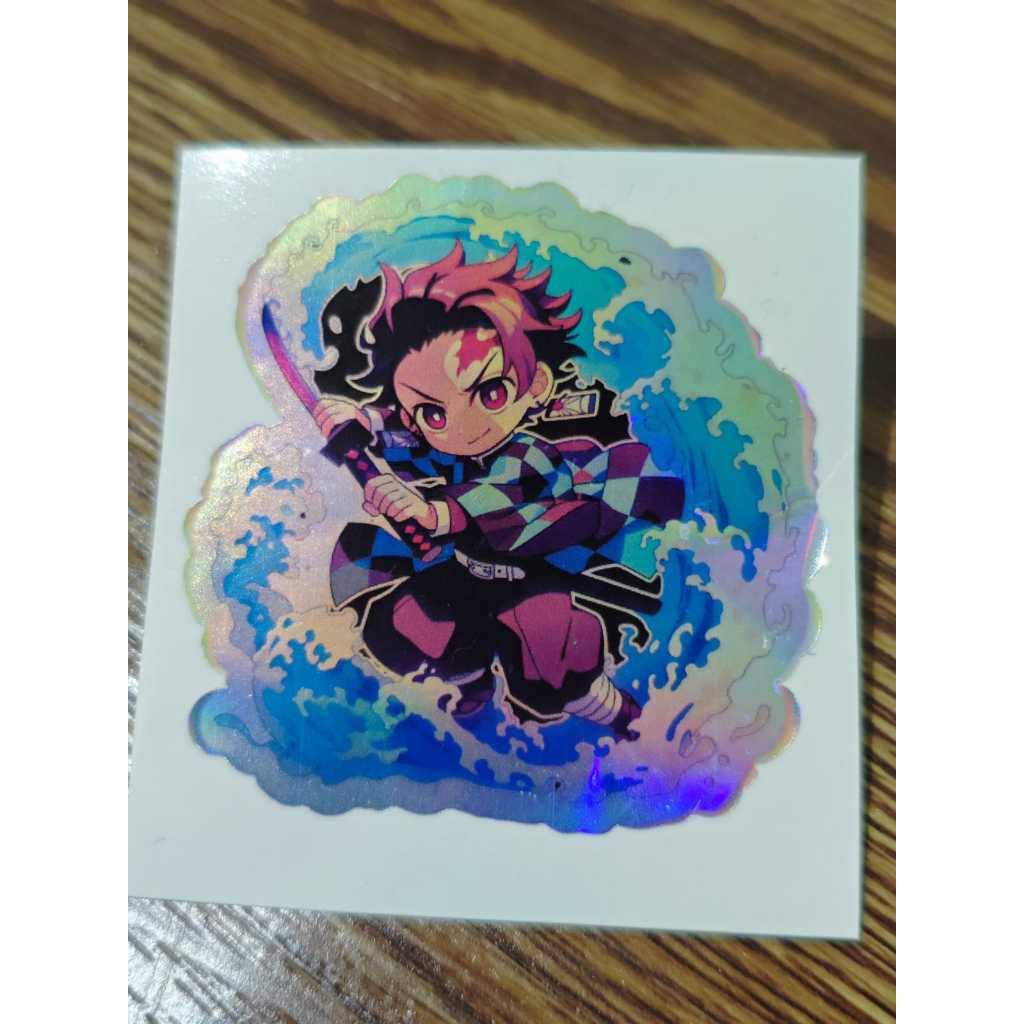 STICKER MOTOR TANJIRO DEMON SLAYER - HOLOGRAM