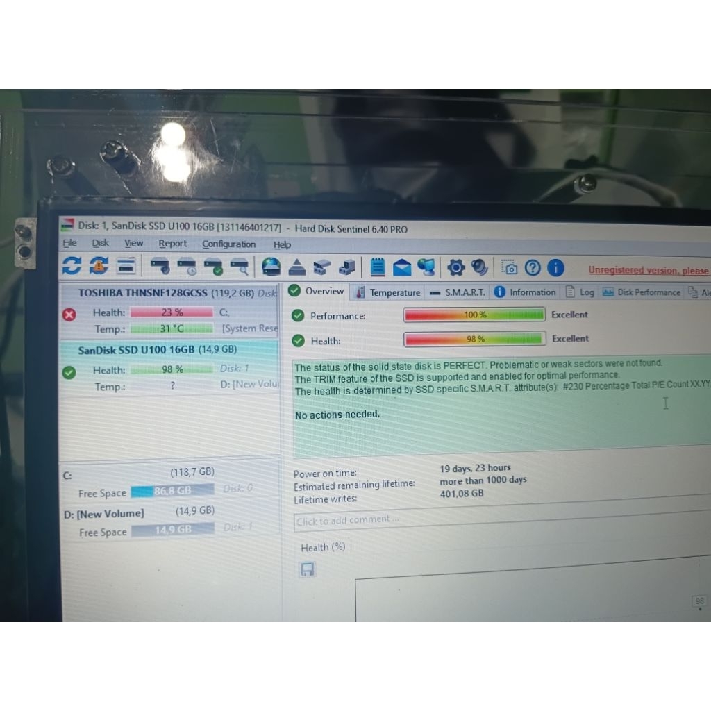 SSD sandisk MSATA 16GB