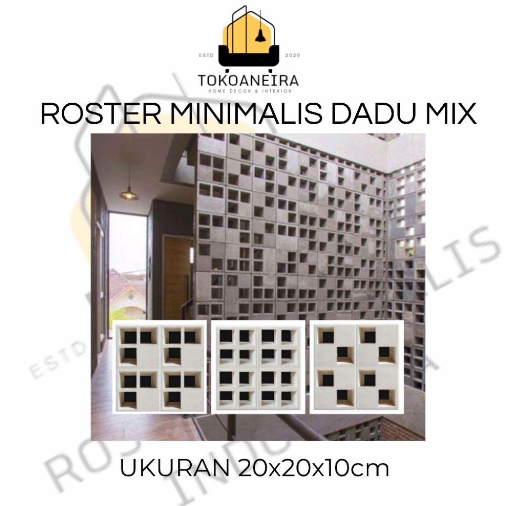 Roster beton minimalis dadu