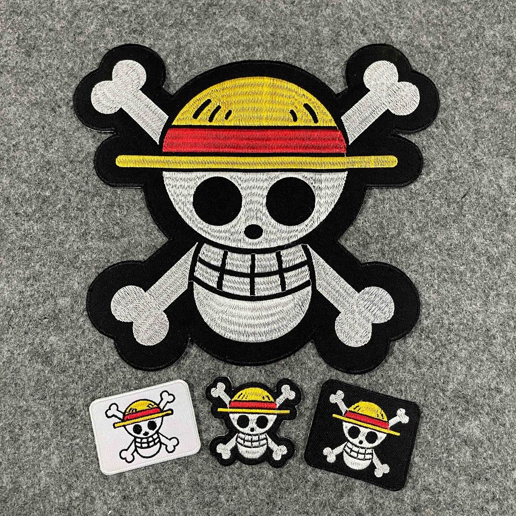 Patch bordir one piece satu paket isi 4 tempelan jahit patch besar patch punggung back patch bordir 